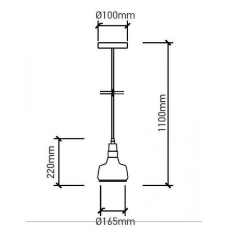 Lampadario sospensione 60W soffitto VT-7170 3819 luce pendente vintage casa