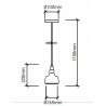 V-TAC® Lampadario sospensione 60W soffitto VT-7170 3819 luce penden...