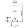 V-TAC® Lampadario sospensione 60W soffitto VT-7240 3820 luce penden...