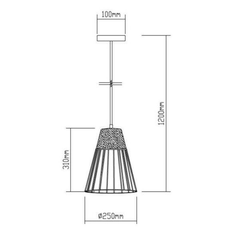 V-TAC® Lampadario sospensione 60W soffitto VT-7253 3848 luce penden...