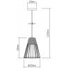 V-TAC® Lampadario sospensione 60W soffitto VT-7253 3848 luce penden...