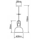 Lampadario sospensione 60W soffitto VT-7422 3728 pendente Nero industriale