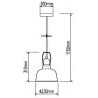 V-TAC® Lampadario sospensione 60W soffitto VT-7422 3728 pendente Ne...