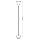Lampada da terra design moderno VT-7500 Nero industriale salotto arredo casa