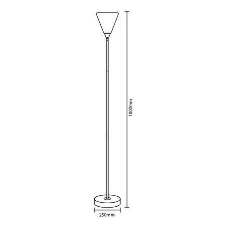 V-TAC® Lampada da terra design moderno VT-7500 Nero industriale sal...