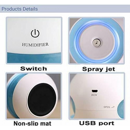 Diffusore aroma umidificatore aria casa Diamante 150ml portatile silenzioso LED