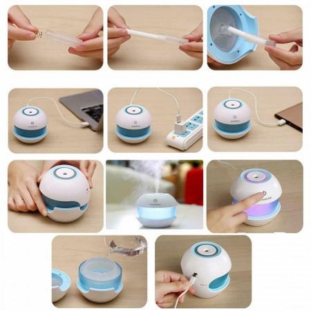 Diffusore aroma umidificatore aria casa Diamante 150ml portatile silenzioso LED