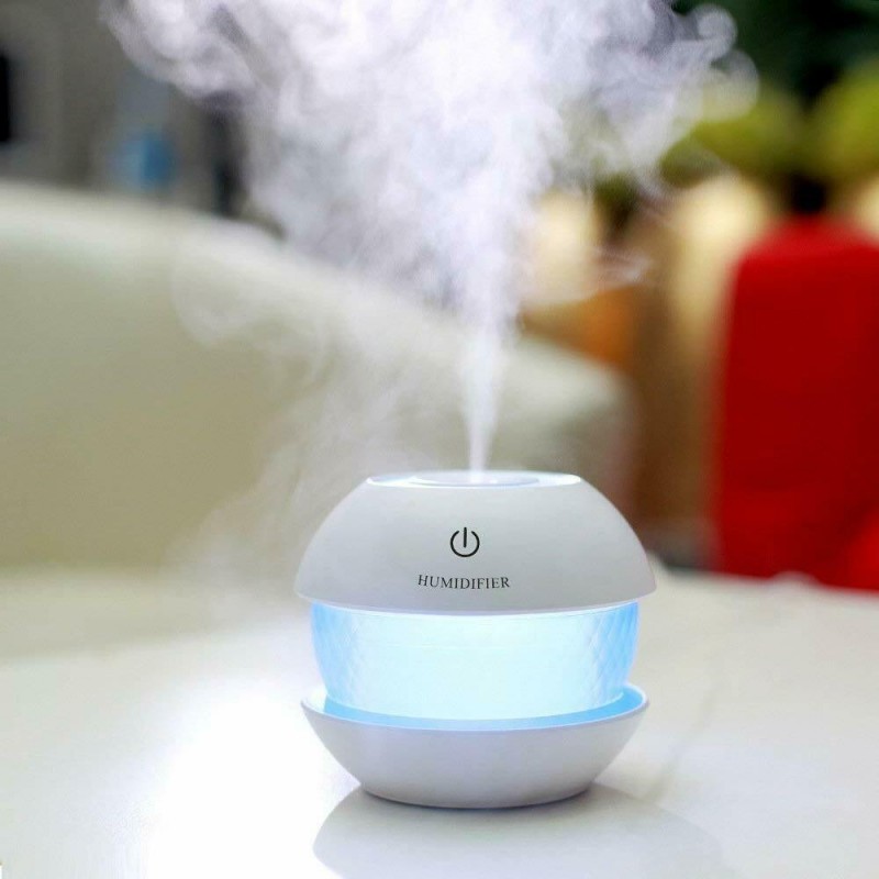 Mini Umidificatore Portatile USB 220ml – Diffusore Aria Fredda Con 2 Modalità Di Spruzzo, Luce LED Colorata E Timer 8h, Silenzioso Per Casa E Ufficio