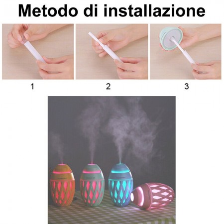 Umidificatore aromaterapia RGB Olive Humidifier casa relax diffusore aroma home