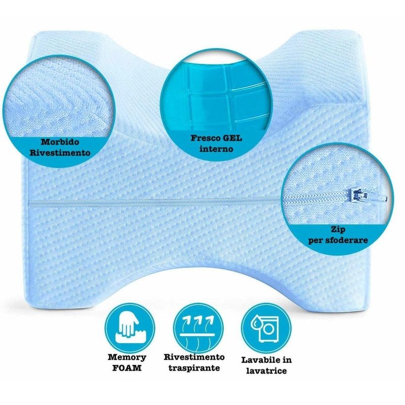 DOBO Cuscino memory gel supporto gambe dormire di lato sciatica lom...