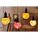 Lampada sfera 10 LED cotone portatile colorata piccola grande casa lampadina