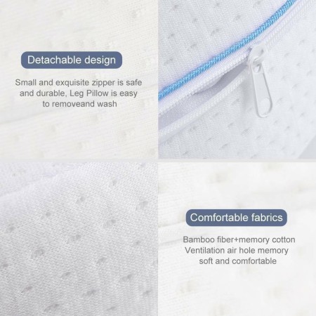 Cuscino memory foam tra le gambe ginocchia sciatica lombalgia gravidanza bianco