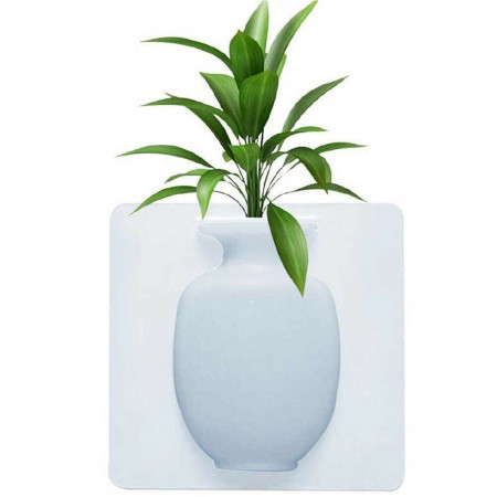 2x Vaso contenitore silicone appendere piantine frigorifero vetri fiori casa