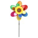 2x Girandola a vento mulino forma FIORE multicolore farfalla girasole bambini