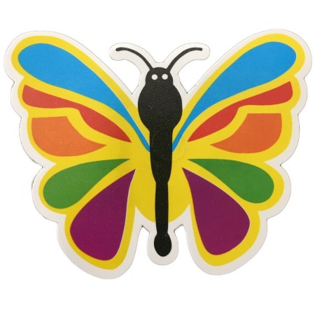 2x Girandola a vento mulino forma FIORE multicolore farfalla girasole bambini