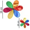 DOBO 2x Girandola a vento mulino forma FIORE multicolore farfalla g...