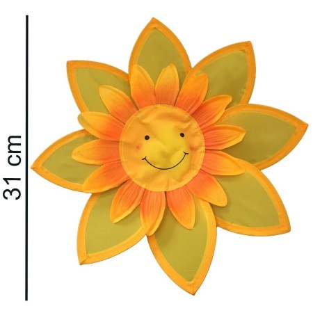 2x Girandola a vento mulino GIRASOLE smile giocattoli bimbi girandole 31cm diam