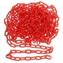 Catena in plastica ROSSA recinzioni segnaletica 8mm 6mm 3 Metri colore rosso