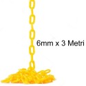 Catena in plastica GIALLA recinzioni segnaletica 8mm 6mm 3 Metri colore giallo