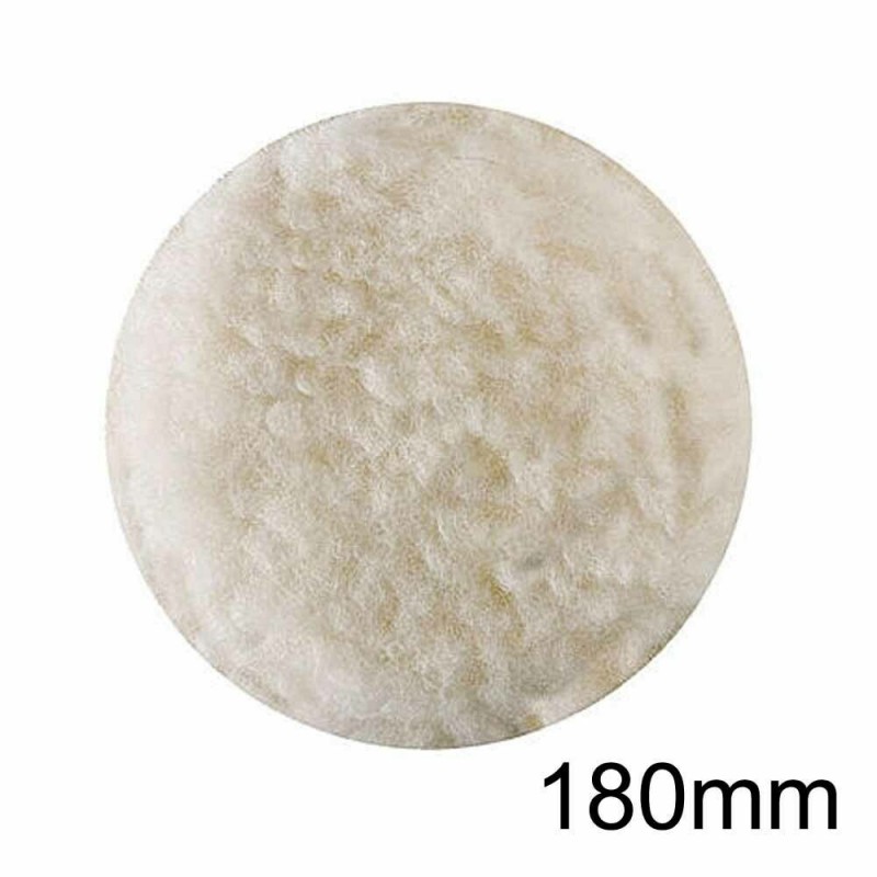 Cuffia tampone in lana 180 mm lucidare attacco a velcro per smerigliatrici