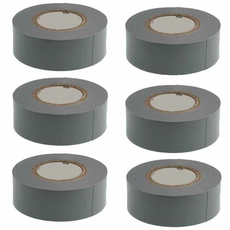 DOBO 6 Pezzi Nastro isolante Nero Bianco Grigio 4,8cm x 12 Metri el...