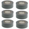 DOBO 6 Pezzi Nastro isolante Nero Bianco Grigio 4,8cm x 12 Metri el...