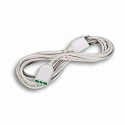 Prolunga elettrica lineare cavo 5 metri spina presa 10A 2P+T bipasso