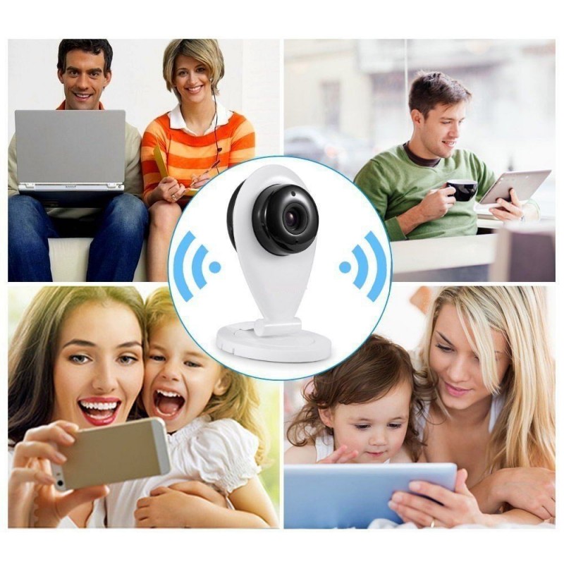Telecamera HD di sorveglianza wireless wifi con visore notturno rilevatore di movimento e suono bidirezionale