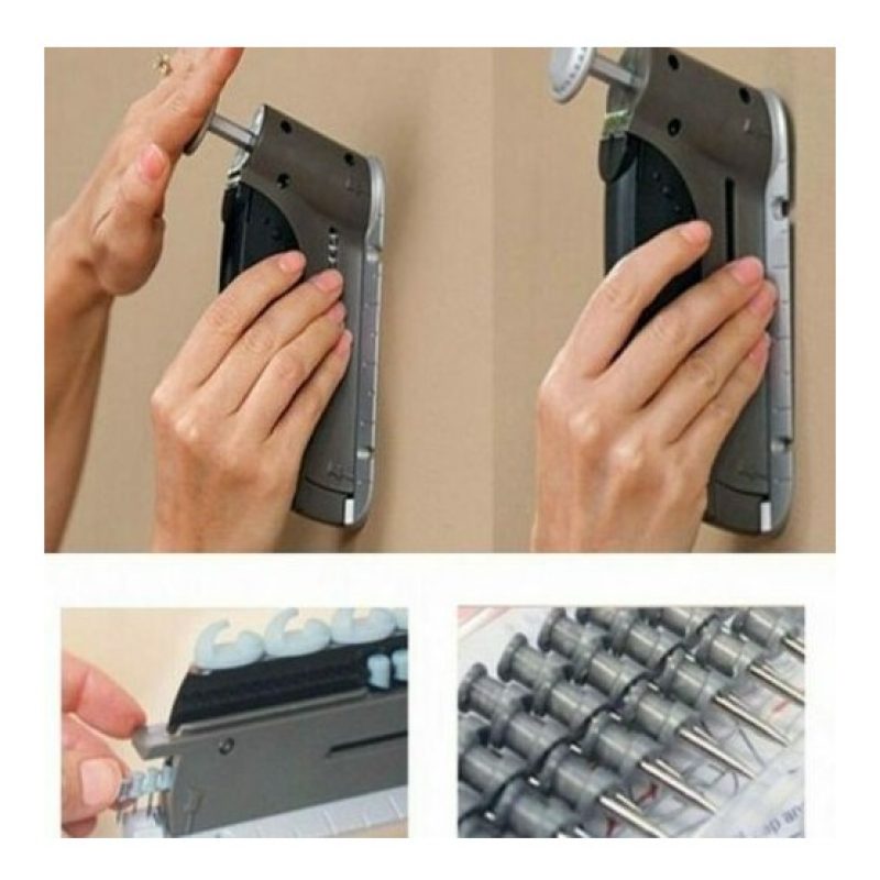 Generico Sparachiodi kit arredo casa quadri ganci 47pz set fai da t...