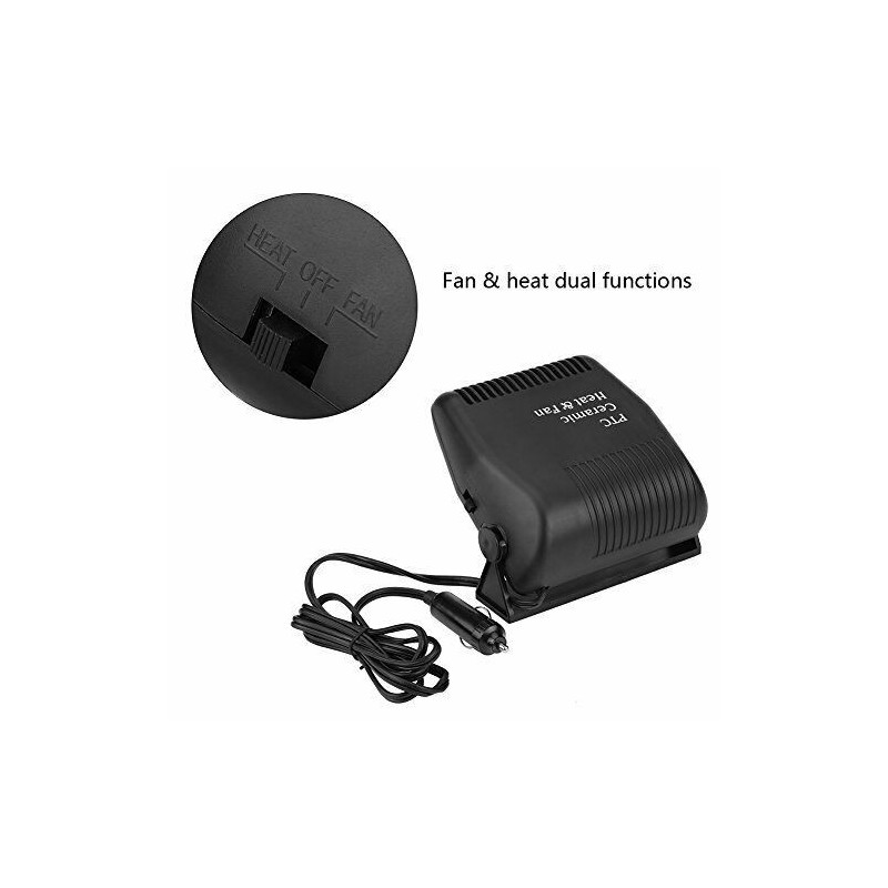 DOBO Termoventilatore scaldino auto 12V ventilatore aria calda fred...