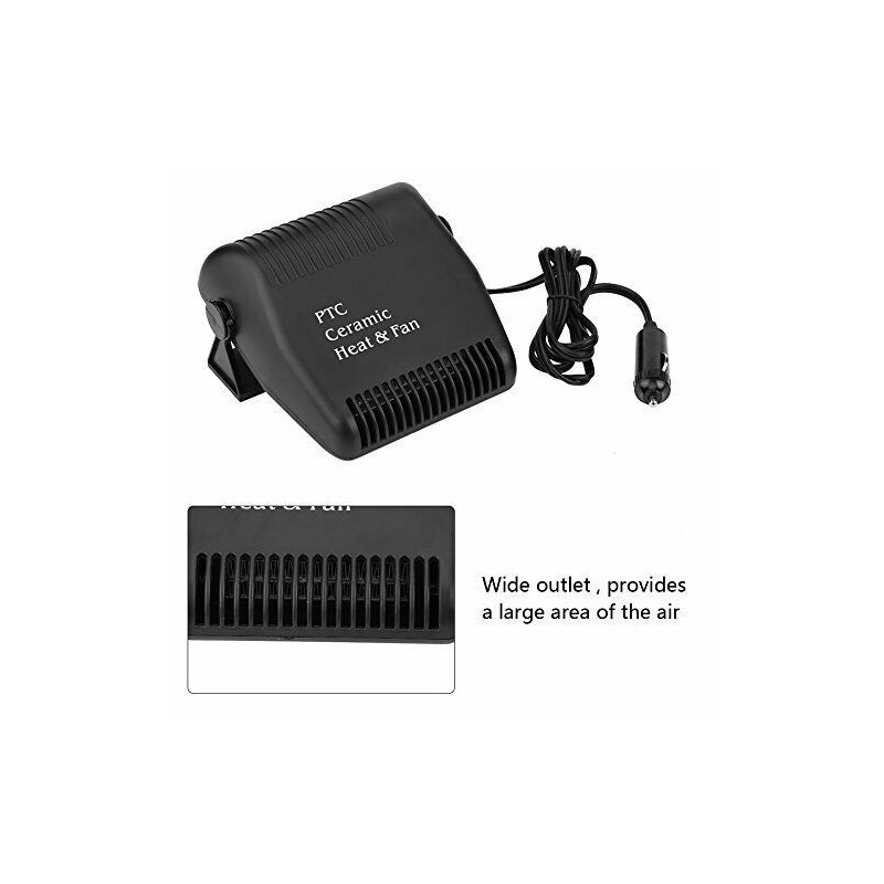 DOBO Termoventilatore scaldino auto 12V ventilatore aria calda fred...