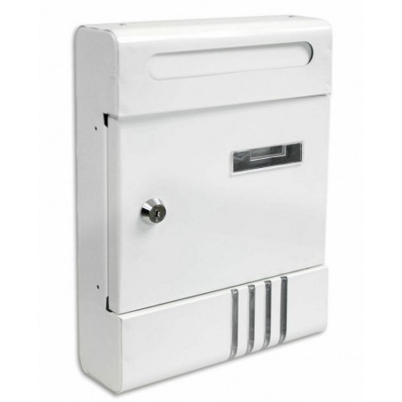 Cassetta postale posta metallo BIANCO buca porta lettere verniciata alluminio