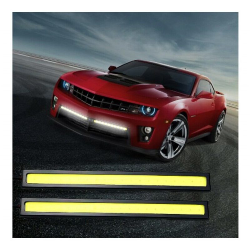 Driwei 2 Strisce led COB diurna posizione 12V auto adesive 17cm 600...