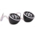 Coppia TWEETER auto NERO cromato mini dome MAX 1200W camper audio