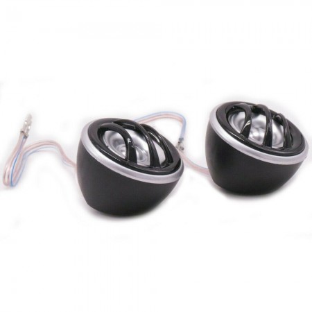Coppia TWEETER auto NERO cromato mini dome MAX 1200W camper audio