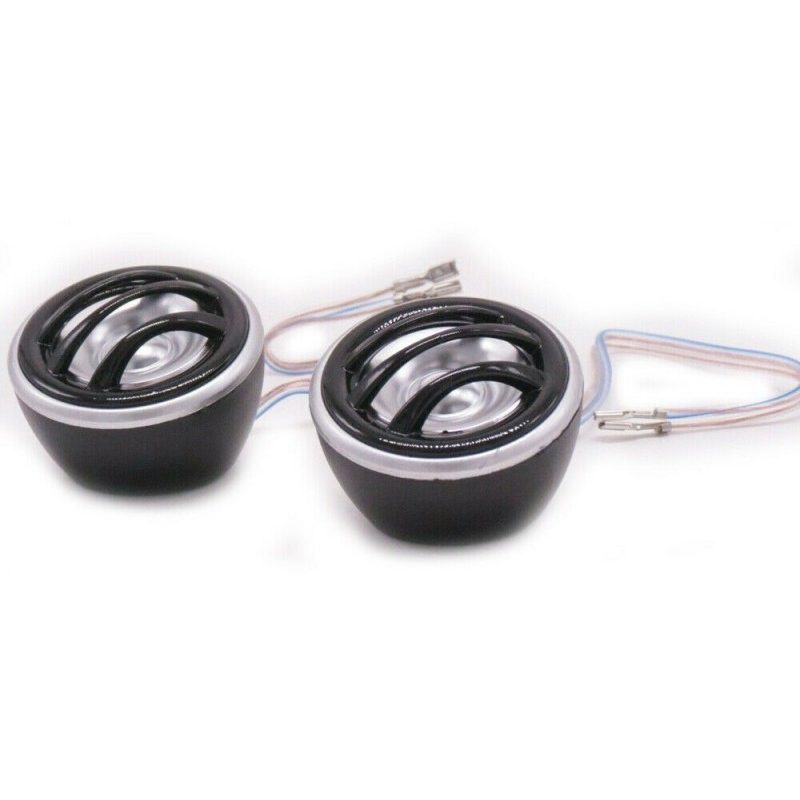 DRIWEI Coppia TWEETER auto NERO cromato mini dome MAX 1200W camper ...