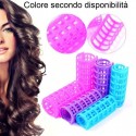 Bigodini in plastica ad incastro capelli boccoli donna arricciare parrucchiere acconciatura