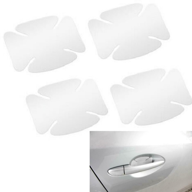 Pellicola adesiva protezione maniglia auto set 4 Pz antigraffio 10x8 cm esterno