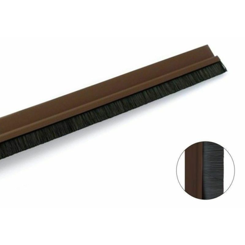 DOBO Paraspifferi spazzola in PVC sottoporta adesivo rigido 91,5 cm...