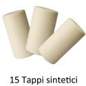 15x Tappi sintetici silicone vino tappo bottiglia salva freschezza vetro 22x42mm