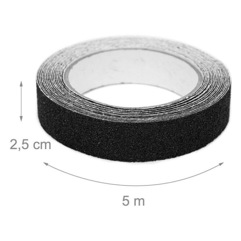 DOBO 3 Rotoli Nastro adesivo Antiscivolo 2,5 cm x 5 metri MT NERO s...