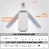 DOBO Lampadina Trifoglio LED pieghevole pale fascio lamp luce fredd...