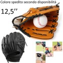 Guantone Baseball 12,5 pollici softball sport guanto allenamento Marrone Nero