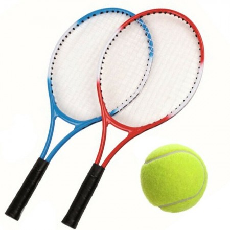 Set Tennis coppia racchetta pallina 2 players bambini adulti racchette colorate