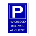 12x Cartello PARCHEGGIO RISERVATO AI CLIENTI Plastificato 20x30 cm targa parking