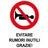 DOBO 12x Cartello EVITARE RUMORI INUTILI GRAZIE Plastificato PVC 20...