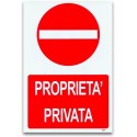 12x Cartello PROPRIETA' PRIVATA Plastificato PVC 20x30 cm segnaletica abitazione