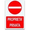 DOBO 12x Cartello PROPRIETA' PRIVATA Plastificato PVC 20x30 cm segn...