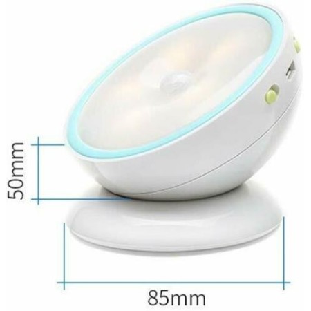 Luce notturna LED ricaricabile con sensore movimento magnetica ricaricabile