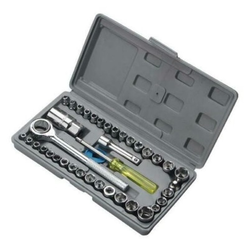 DOBO Set valigetta chiavi chiave a bussola con cricchetto kit 40 pe...